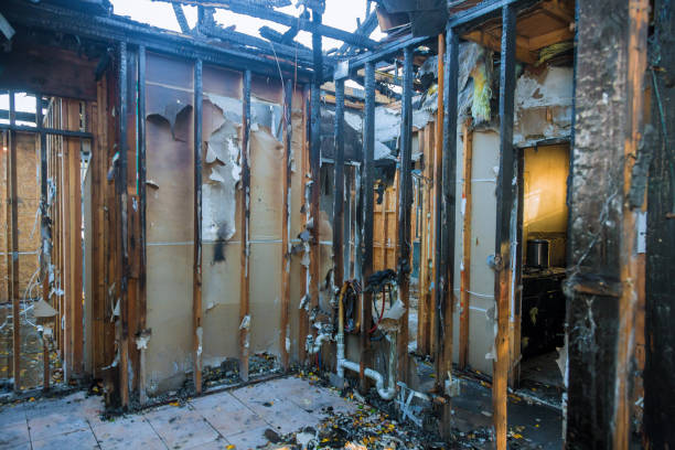 Professional Fire Damage Restoration technician working in Farmington, MI